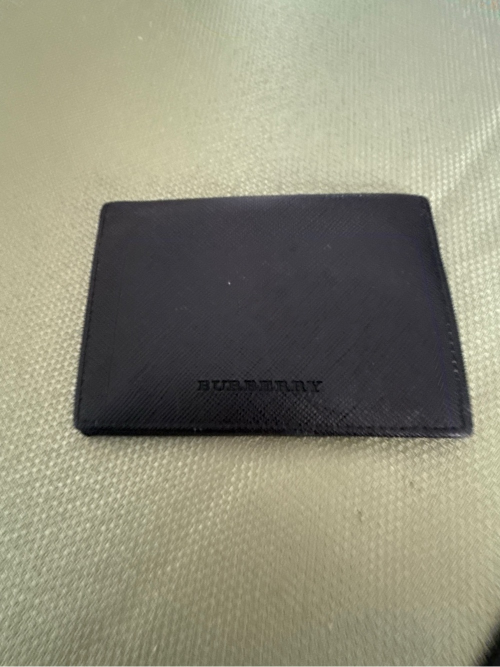 Burberry Black Saffiano Leather Card Sleeve w/COA